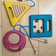 木のおもちゃ　楽器　gg*の画像