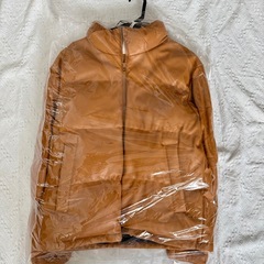 希少！即日発送 GU ヒートパデッドフェイクレザーブルゾン S BROWNの画像