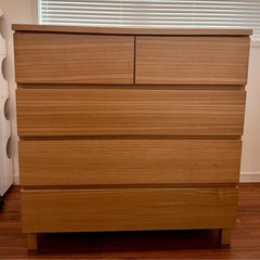 Muji 無印良品 木製4段チェストの画像