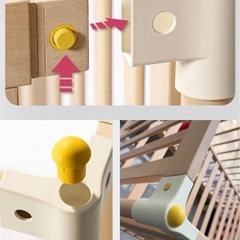 ドイツ無垢材ベビーベッド＋高品質マットレスセット｜美品｜組み立て簡単｜キャスター付きの画像