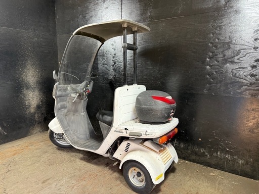 ★支払総額4.8万円★激安バイク続々入荷中！ とにかく安い！ ホンダ ジャイロ2 白 TA02 人気のジャイロ！ ２ストのためオイル注ぎ足すだけ！ ワイパーウォッシャーOK！ リアボックス付き！ 通勤、通学に♪