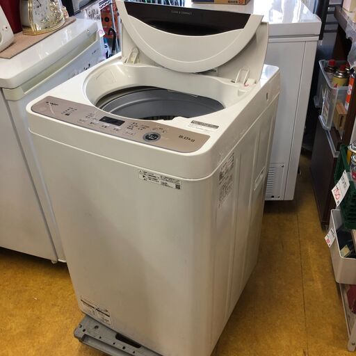 ２０２２年製　シャープ SHARP 全自動洗濯機 6kg  ES-GE6F