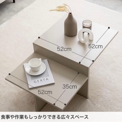 大理石風 ローテーブルの画像