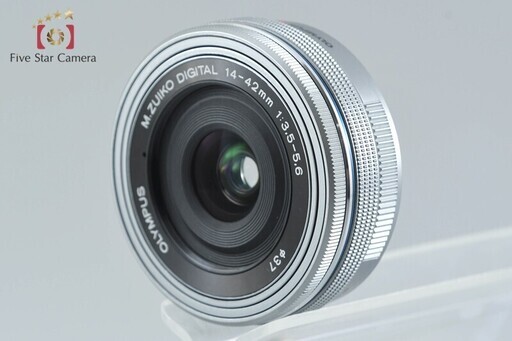 【中古】OLYMPUS オリンパス M.ZUIKO DIGITAL ED 14-42mm f/3.5-5.6 EZ シルバー