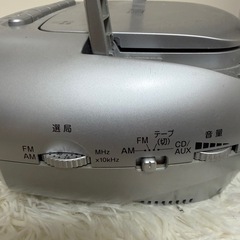 Audio Comm CDラジオカセットレコーダーシルバー 550S RCD-550Z-Sの画像