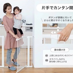 日本育児 ベビーゲート NEW ベビーズゲイト123 ローステップタイプ 白 ホワイト 拡張フレーム 20cm 付き ペットゲート ゲート の画像