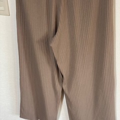 リブニットパンツ フリーサイズ ピンクベージュの画像