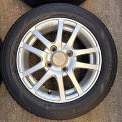 155/65R13 グッドイヤーバリ山　アルミタイヤセットの画像