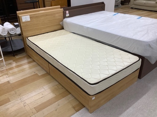【トレファク　ラパーク岸和田店】シングルベッド　ニトリ　ナチュラル