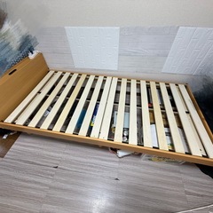 「美品」ニトリ　シングルベッドフレーム+マットレスの画像