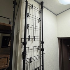 玄関用 つっぱり収納ラック｜高さ調整可｜バッグ・洋服掛けにの画像
