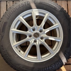 スタッドレスタイヤ4本＋アルミホイール付【225/65R17】【溝約8mm】所沢引取 の画像