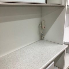 【トレファク　ラパーク岸和田店】レンジボード　ニトリ　スライド扉　アルミナ　ホワイトの画像