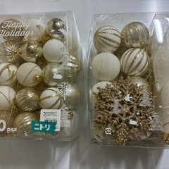 白樺ツリー　　2本セット　　オーナメント付きの画像