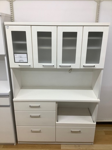 【トレファク　ラパーク岸和田店】レンジボード　4枚扉　ホワイト