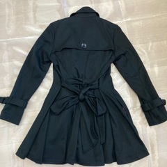 レディースコート Forever 21 ブラック トレンチコート ベルト付 S/の画像