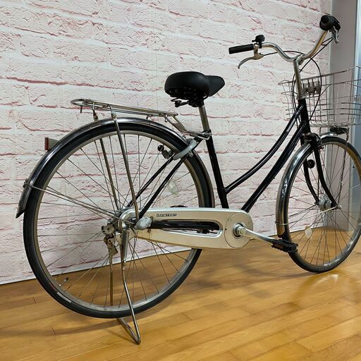 【大人用】整備済中古自転車 ブリヂストン 27型ロングティーンW型  黒色 <自転車のオオムラ 静岡店>