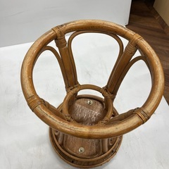 1228 籐 ラタン 丸椅子 スツールの画像
