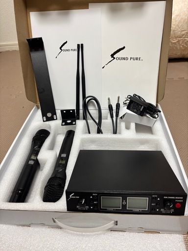 SOUND PURE サウンドピュア 801
1 Ⅱ ワイヤレスマイク 2本 受信機SET