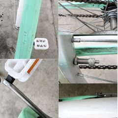 イオンバイク　リリアーレ　子ども用　自転車　22インチ　ミントグリーン　Liliale　女の子　鍵2本付き　引取り歓迎　863ZSの画像