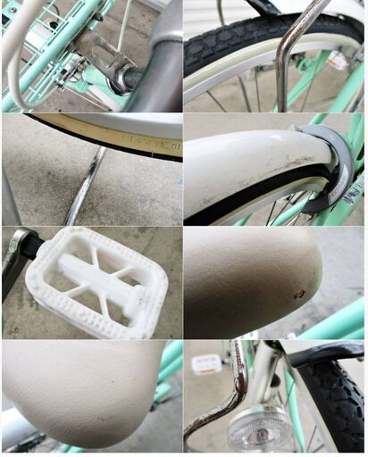 イオンバイク　リリアーレ　子ども用　自転車　22インチ　ミントグリーン　Liliale　女の子　鍵2本付き　引取り歓迎　863ZS