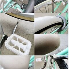 イオンバイク　リリアーレ　子ども用　自転車　22インチ　ミントグリーン　Liliale　女の子　鍵2本付き　引取り歓迎　863ZSの画像
