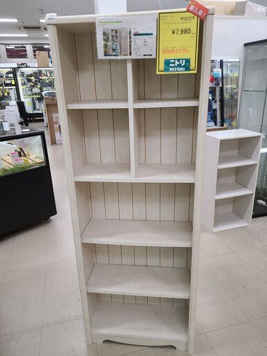 J4154【リユースのサカイ柏店】NITORI　ニトリ　オープンシェルフ　リズバレー　SLM1660　ホワイトウォッシュ　クリーニング済　参考価格14,990円