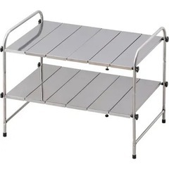 ニトリ　伸縮性ラック　ステンレスの画像