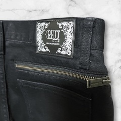 GU（ジーユー）×UNDERCOVER（アンダーカバー）/ ブラックデニムパンツ M ストレートの画像