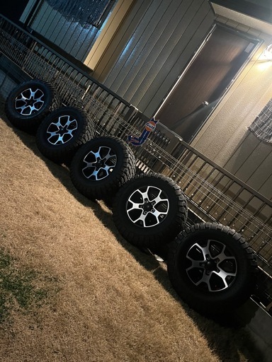 jeepJLラングラールビコン純正ホイールタイヤ5本セット
