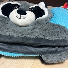  モフモフ犬の寝袋の画像