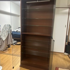 【食器やコレクションに】ガラス棚8段の画像