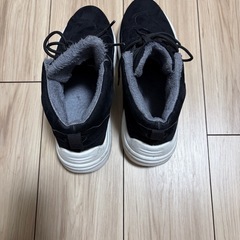 黒 加厚ボア ハイカット スニーカー 42サイズ 約8割美品 の画像