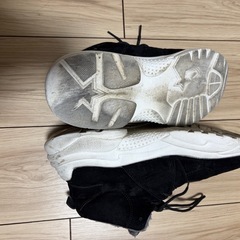 黒 加厚ボア ハイカット スニーカー 42サイズ 約8割美品 の画像