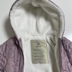 NEXT 薄紫 キルティング フード付きカバーオールの画像