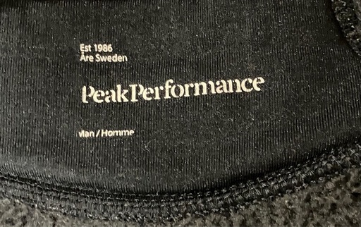 Peak Performance フリースジャケット 黒/グレー