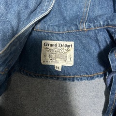 フード付き裾絞りジップアップデニムジャケットの画像