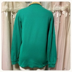 ꒰BALENCIAGA SPORTS꒱長袖ポロシャツ 緑 トップスの画像