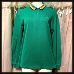 ꒰BALENCIAGA SPORTS꒱長袖ポロシャツ 緑 トップスの画像
