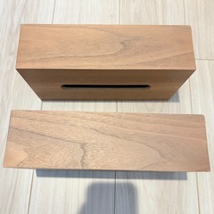 KEYUCA　クラスタ ティッシュボックス ウォルナットの画像