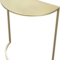 サイドテーブル・コンソール・棚・アイアン・ゴールド・物置・机の画像