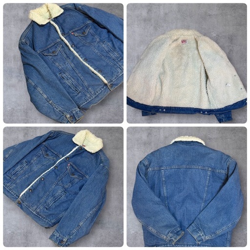 希少 80s usa製 Levi’s ボアデニムジャケット 57509-0214 80s USA製 Levi'sリーバイス 57508 ケミカルウォッシュ デニム