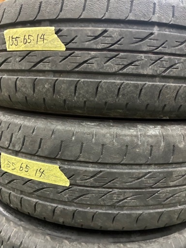 155 65 14中古タイヤ4本工賃込②