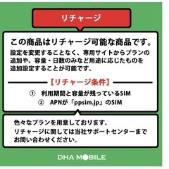 プリペイドSIMカード 10GB 180日 の画像