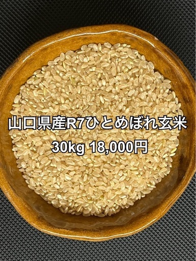 【お話し中】山口県産R7ひとめぼれ玄米30kg 18,000円