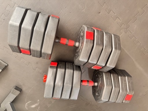 可変式ダンベル＋トレーニングベンチ セット 筋トレ用品 (るーるー