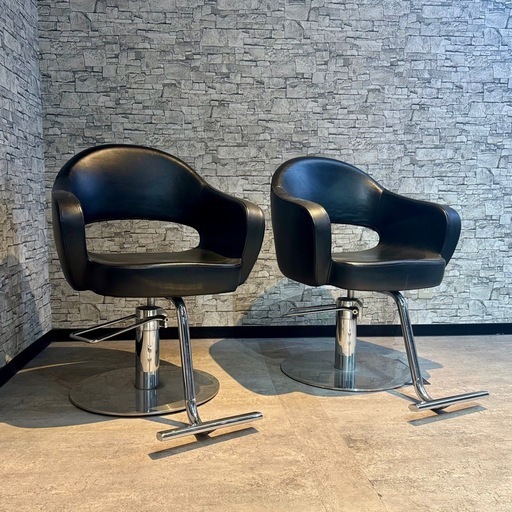 美容室用】カットチェア2脚セット／引き取り限定 (いちご) 大須観音の