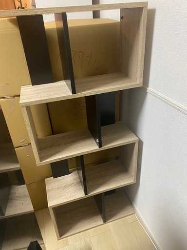 【美品】木製オープンシェルフ（4段）