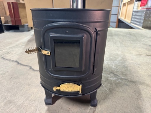 ホンマ製作所 黒耐熱 窓付 時計型薪ストーブ ASW-60B (伊藤) 近江長岡