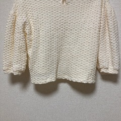 【決まりました。】柔らかニットトップスMサイズ 七分袖 レディース の画像